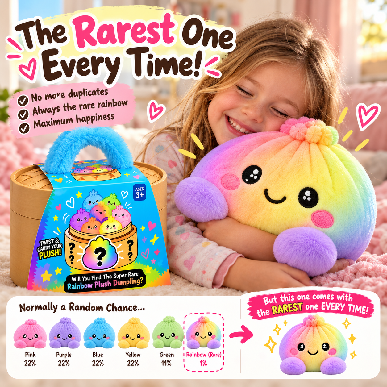 Rainbow Plush Dumpling
